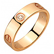 Золотое обручальное кольцо  с бриллиантами 01-200805816 фотография 1