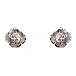 Золотые серьги с фианитом (цирконием куб.) (01-200805916) фотография