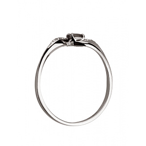 Золота каблучка з діамантами  та  корундом (01-200807516) фотографія