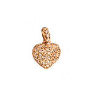 Золотий кулон з фіанітом (цирконієм куб.) (01-200816016) фотографія