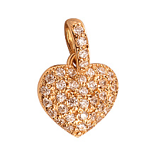 Золотой кулон с фианитом (цирконием куб.) (01-200816016)