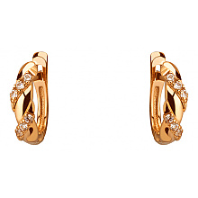 Золоті сережки з фіанітом (цирконієм куб.) (01-200845116)