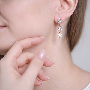 Золотые серьги  (1б_с-037) фотография