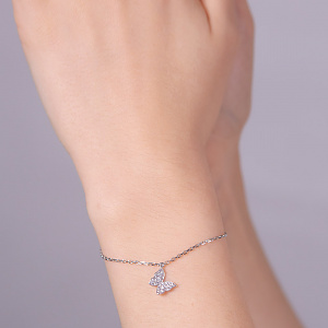 Золотий браслет з фіанітом (3б038/01б) фотографія