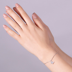 Золотий браслет з фіанітом (3б038/01б) фотографія