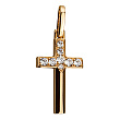 Золотой крестик с бриллиантами 1б_п-213 фотография 1