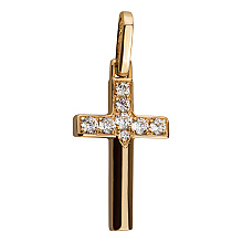 Золотой крестик с бриллиантами (1б_п-213)