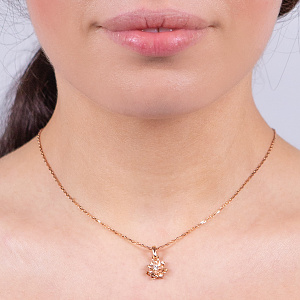 Золотий кулон з діамантом (1б_п-110) фотографія