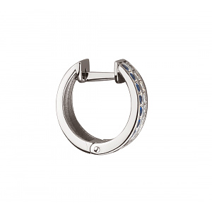 Золотые серьги с бриллиантами  и  сапфирами (2б_с-227) фотография