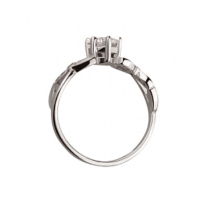 Золота каблучка з цирконієм куб. (01-19096217) фотографія