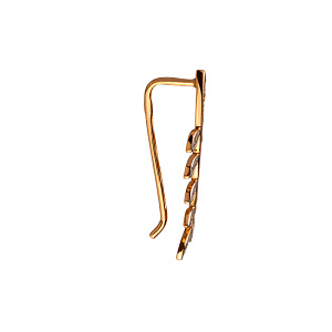 Золоті сережки з цирконієм куб. (01-200291217) фотографія