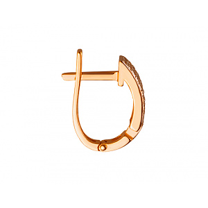 Золотые серьги с цирконием куб. (01-200331617) фотография