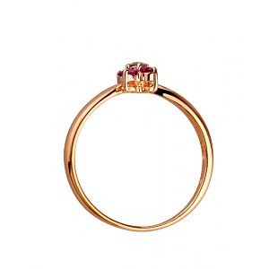 Золотое кольцо с бриллиантом (01-200365417) фотография