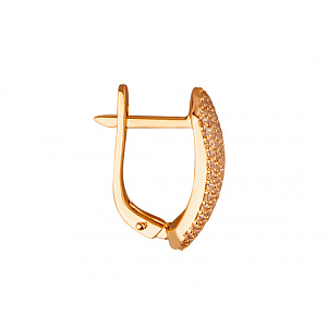 Золотые серьги с цирконием куб. (01-200392717) фотография