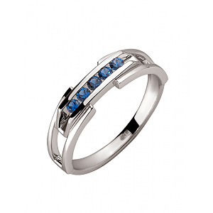 Золотое кольцо с корундами (01-200452917) фотография