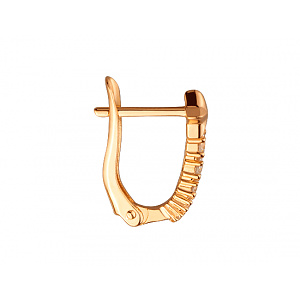 Золотые серьги с цирконием куб. (01-200510817) фотография