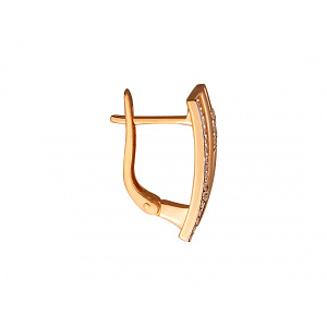 Золотые серьги с цирконием куб. (01-200526517) фотография