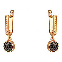 Золоті сережки з цирконієм куб. (01-200566917)