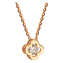 Золоте кольє з цирконієм куб. (01-200569617)