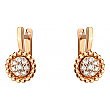 Золотые серьги с фианитом (цирконием куб.) 01-200783617 фотография 1