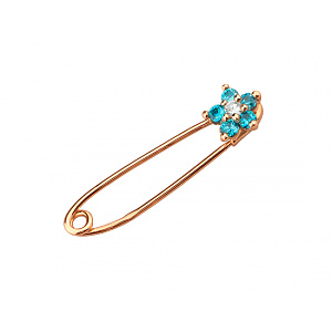 Золотая булавка с фианитом (цирконием куб.) (01-200785617) фотография