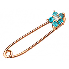 Золотая булавка с фианитом (цирконием куб.) (01-200785617)