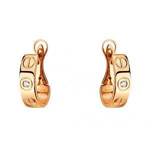 Золоті сережки з діамантами (01-200805817) фотографія