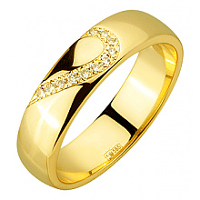 Золота каблучка з діамантами (01-200858117)