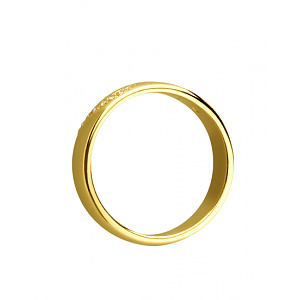 Золота каблучка з діамантами (01-200858117) фотографія