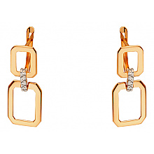 Золоті сережки з фіанітом (цирконієм куб.) (01-200867817)