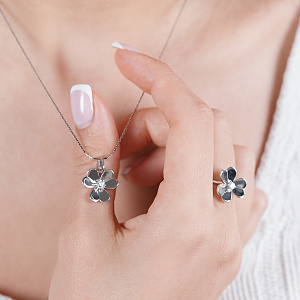 Золотое кольцо с фианитом (2б_к-206) фотография