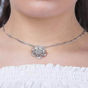 Золотий кулон з діамантом (2б_п-195) фотографія