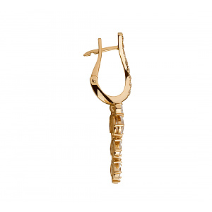 Золотые серьги с фианитами (1б_с-252) фотография