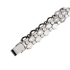 Золотий браслет з цирконієм куб. (01-18650518) фотографія