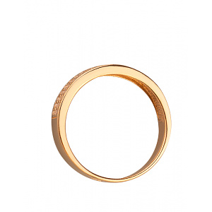 Золотое кольцо с цирконием куб. (01-200020618) фотография