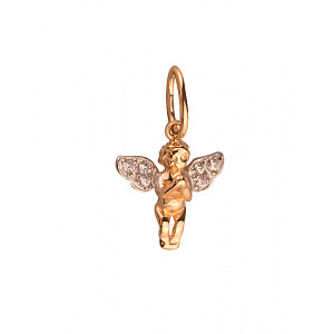 Золотой кулон с цирконием куб. (01-200120318) фотография