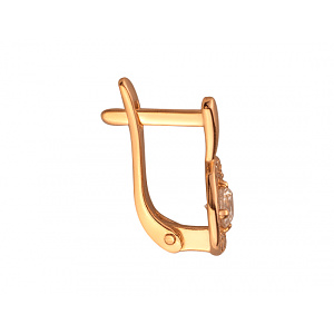 Золоті сережки з фіанітом (цирконієм куб.) (01-200130018) фотографія