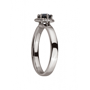 Золота каблучка з діамантами  та  корундом (01-200264718) фотографія