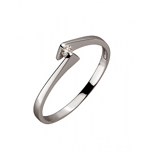 Золота каблучка з діамантом (01-200291118) фотографія