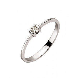 Золотое кольцо с бриллиантом (01-200383718) фотография