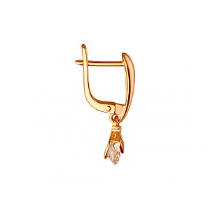 Золоті сережки з фіанітом (цирконієм куб.) (01-200395318) фотографія