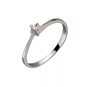 Золотое кольцо с бриллиантом (01-200408118) фотография