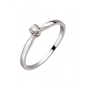 Золота каблучка з діамантом (01-200413818) фотографія