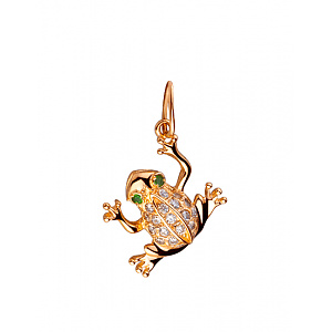 Золотой кулон с цирконием куб. (01-200413918) фотография