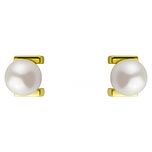 Золотые серьги с жемчугом (01-200466018) фотография