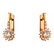 Золотые серьги с цирконием куб. 01-200526618 фотография 1