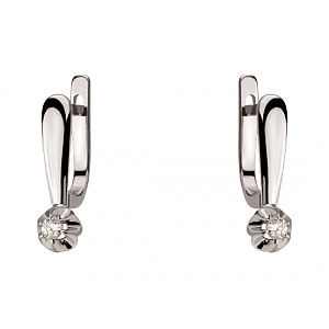 Золотые серьги с бриллиантами (01-200539518) фотография