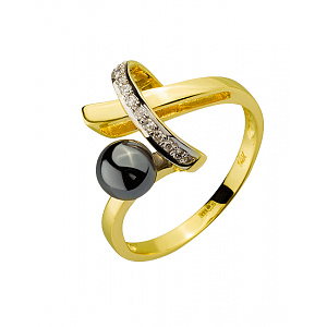 Золотое кольцо с бриллиантами (01-200547218) фотография