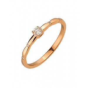 Золотое кольцо с бриллиантами (01-200603018) фотография