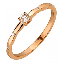 Золотое кольцо с бриллиантами (01-200603018)